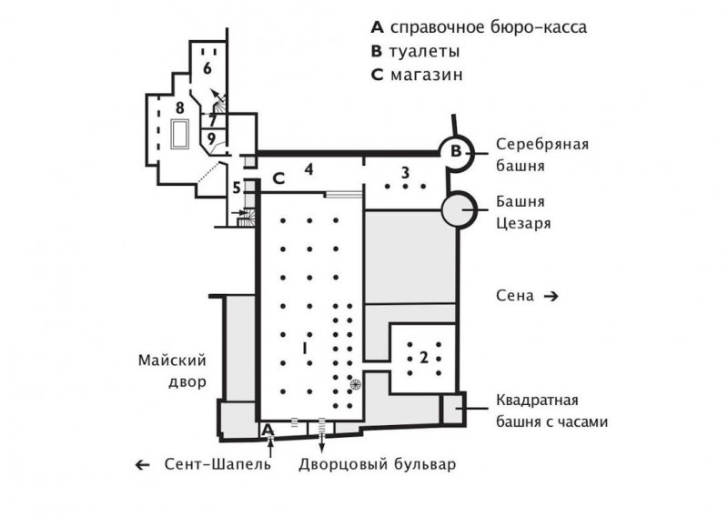 План средневекового монастыря